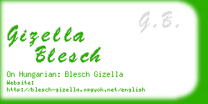gizella blesch business card
